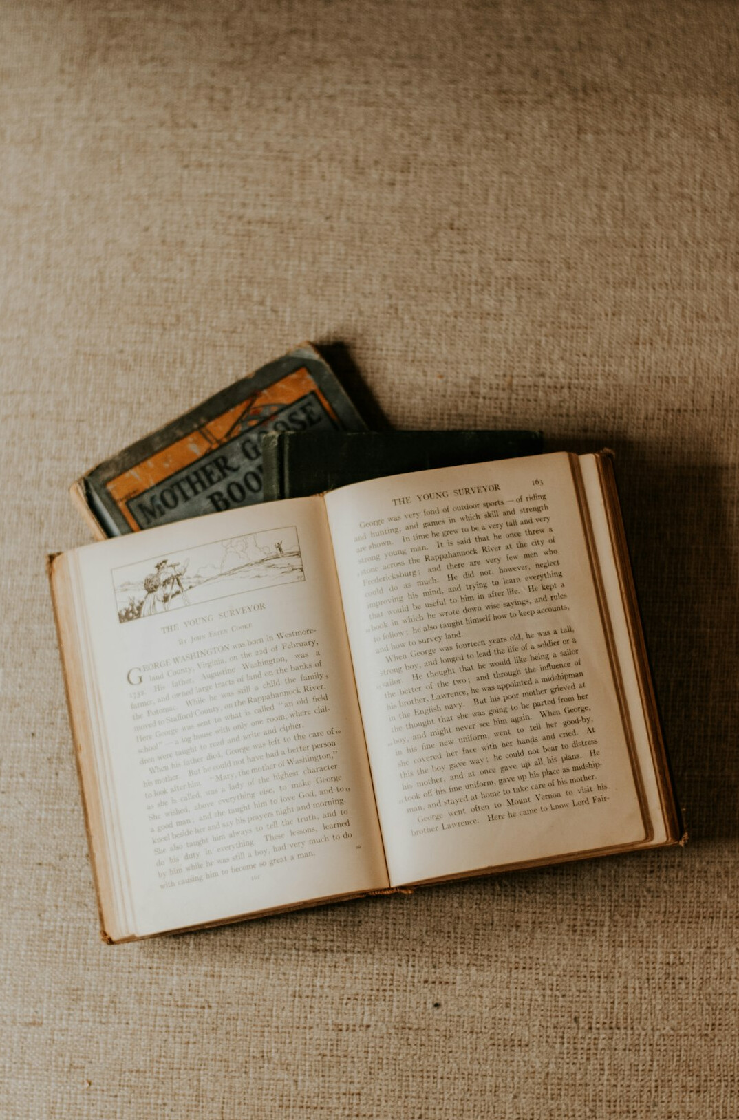 open book with suspense text