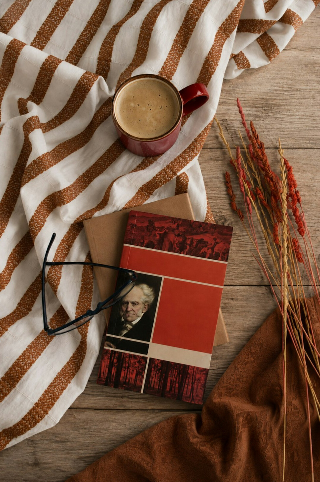 mystery novel on wooden table